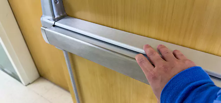 Installing a Push Bar on a Door North Druid Hills
